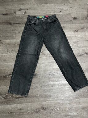 Black Men's Relaxed Straight Jeans - Unbranded